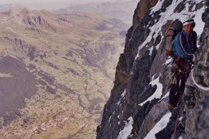 Martin in der Eiger Nordwand